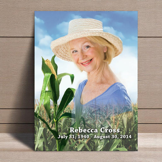 Cornfield Funeral Memorial Poster Portrait