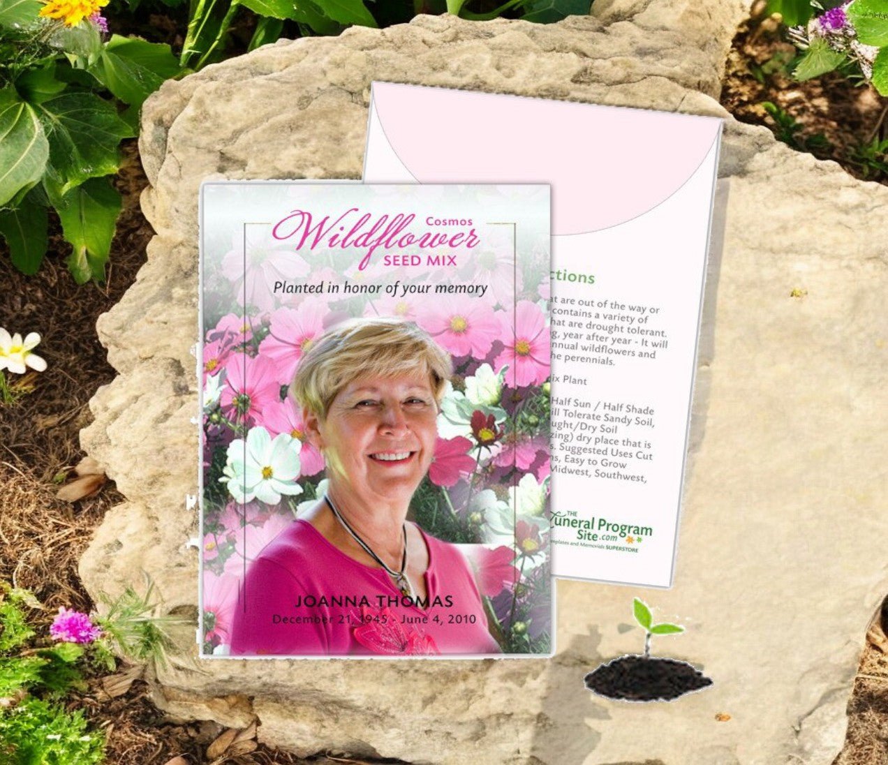 memorial wildflower seed packets Cosmos Custom Wildflower Seed Packet (Pack of 10)