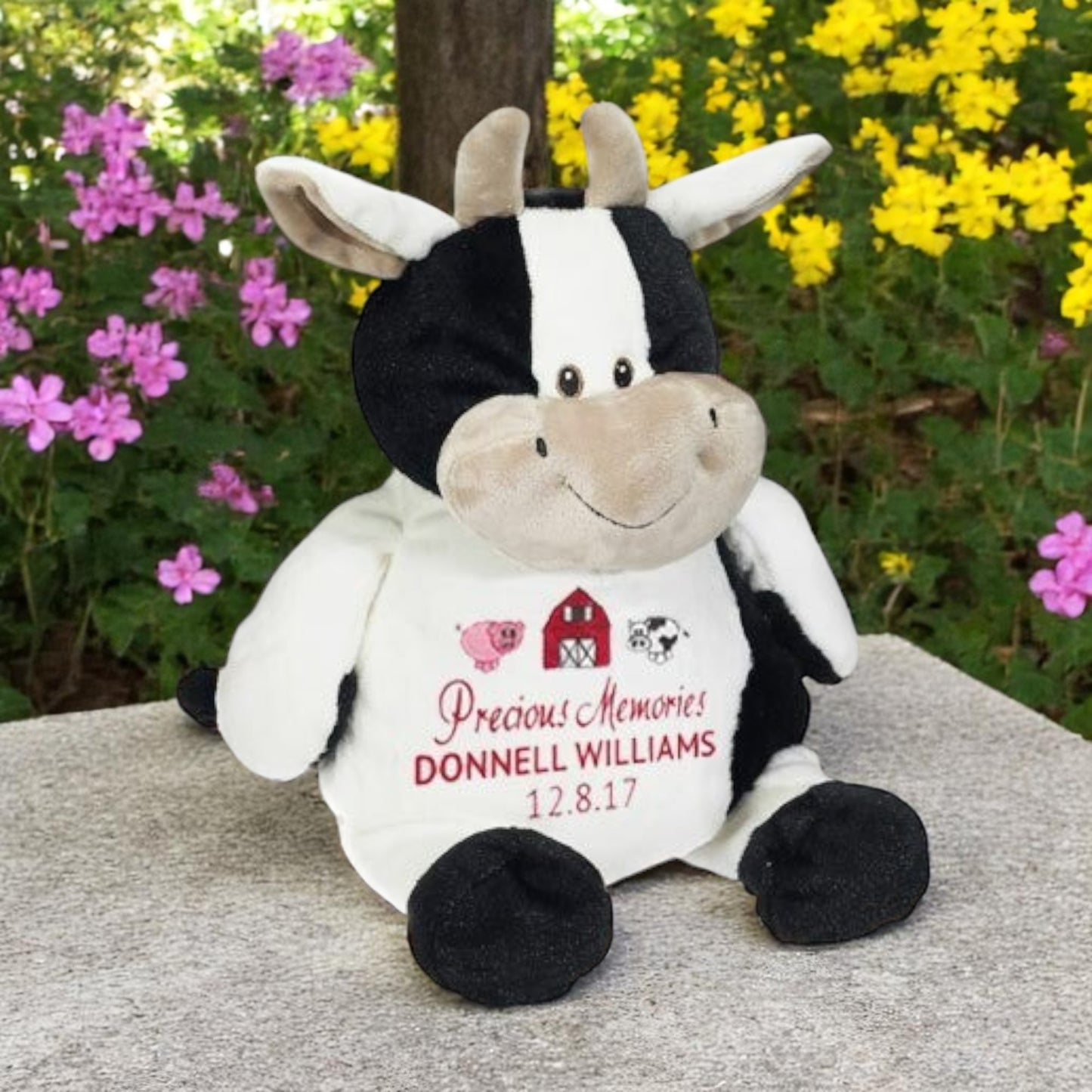 Country Cow Memorial Stuffed Animal-Urn