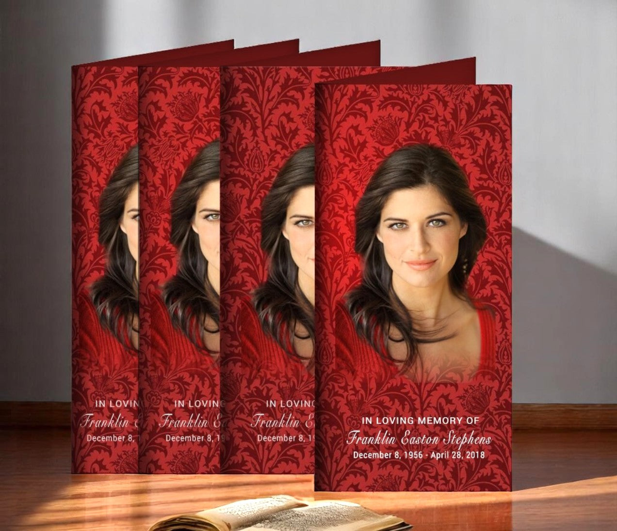 Cranberry Long Fold Program Design & Print (Pack of 50)