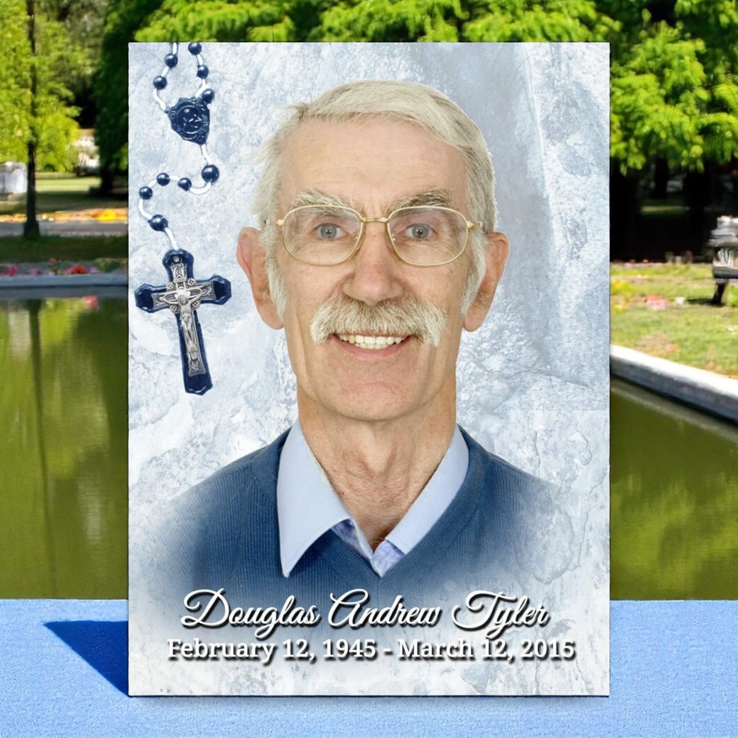 Crucifix Funeral Memorial Poster Portrait