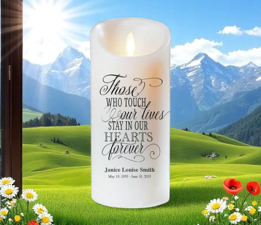 Those Lives Dancing Wick LED Memorial Candle