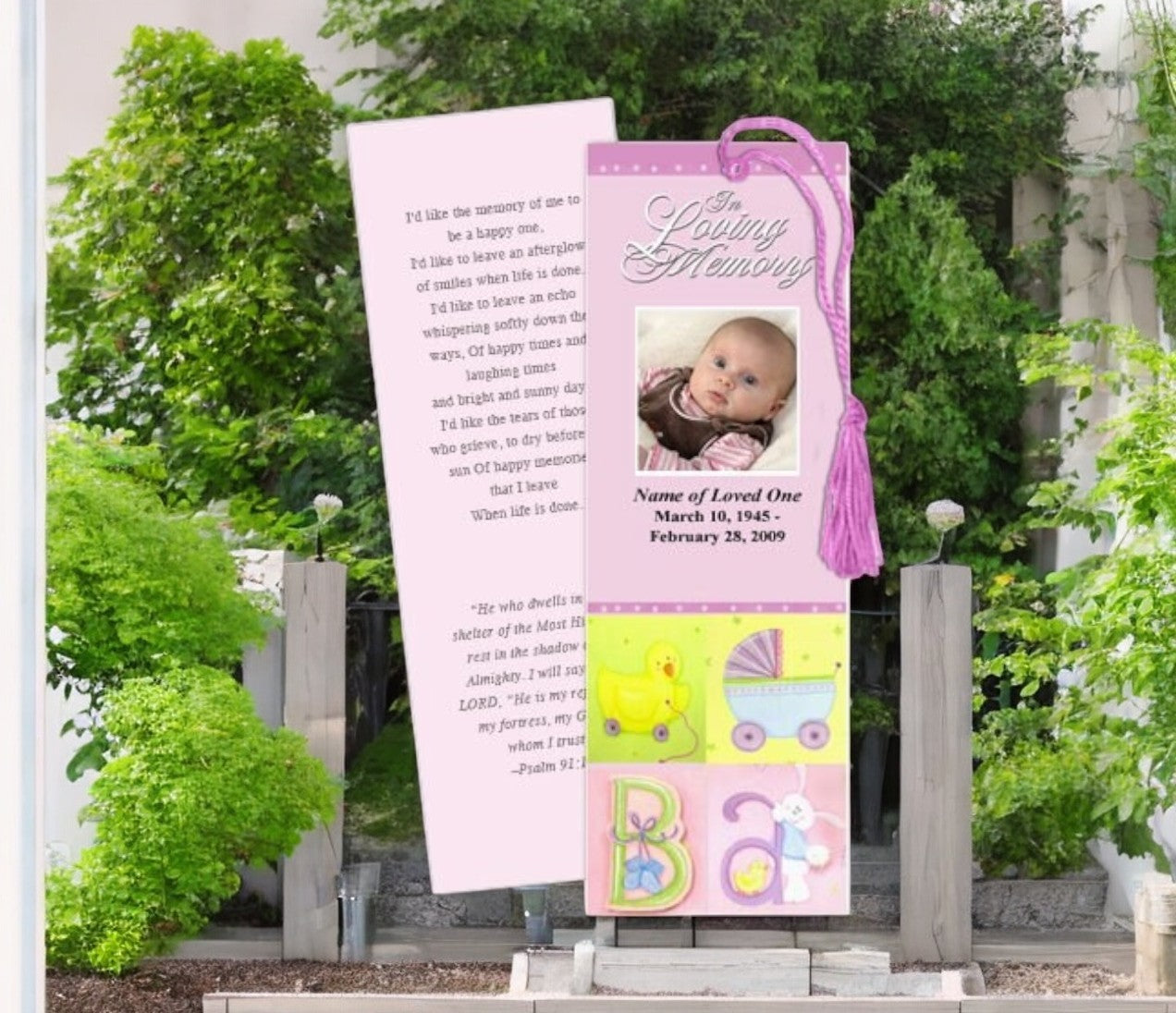 Darling Memorial Bookmark Template