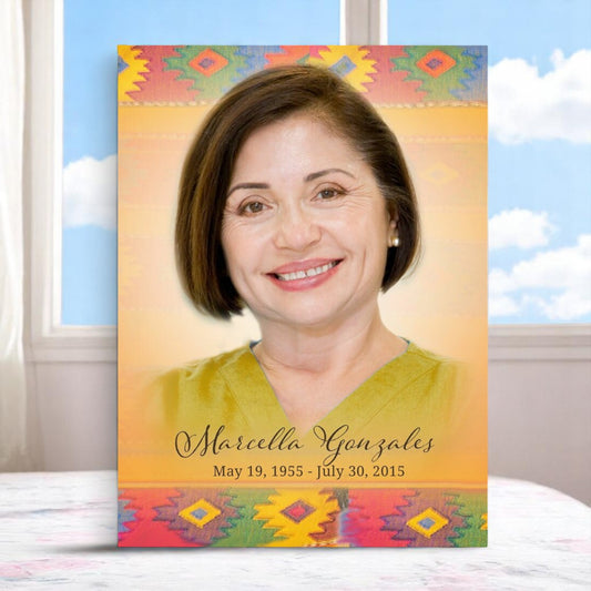 DeColores Funeral Memorial Poster Portrait