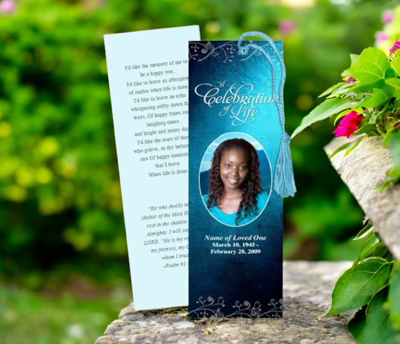 Devotion Memorial Bookmark Template