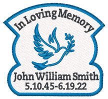 Dove Branch In Loving Memory Of Patch - Funeral Program - Site Funeral Programs & Templates