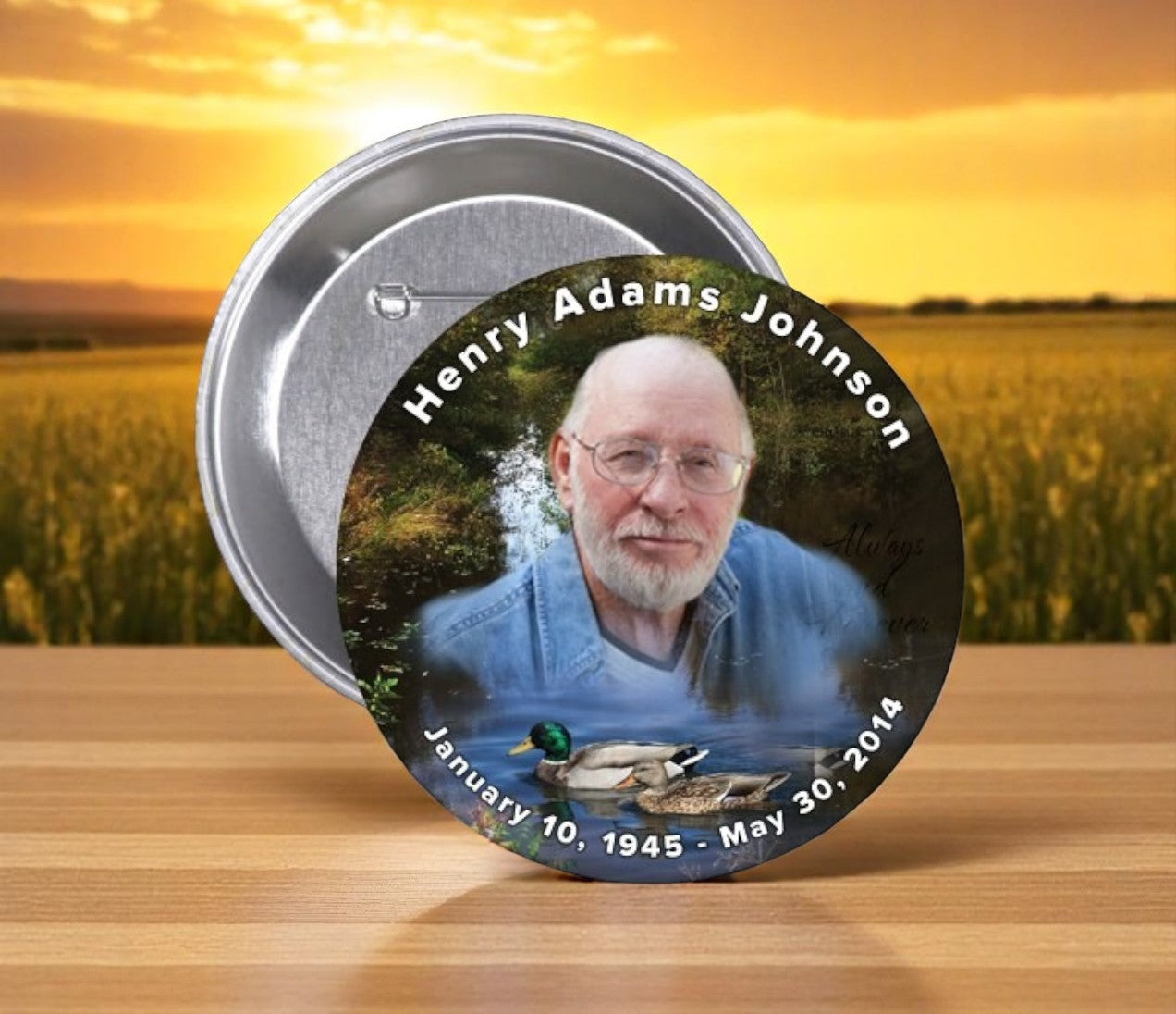 Duck Pond Memorial Button (Pack of 10)