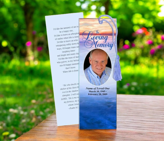 Dusk Memorial Bookmark Template
