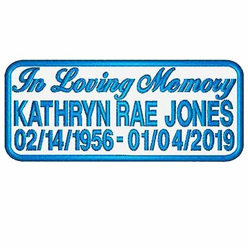 Embroidery 3 Lines In Loving Memory Patch - Funeral Program - Site Funeral Programs & Templates