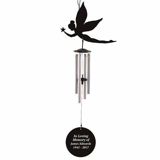 Fairy Silhouette In Loving Memory Memorial Wind Chime - Funeral Program - Site Funeral Programs & Templates