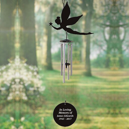 Fairy Silhouette In Loving Memory Memorial Wind Chime - Funeral Program - Site Funeral Programs & Templates