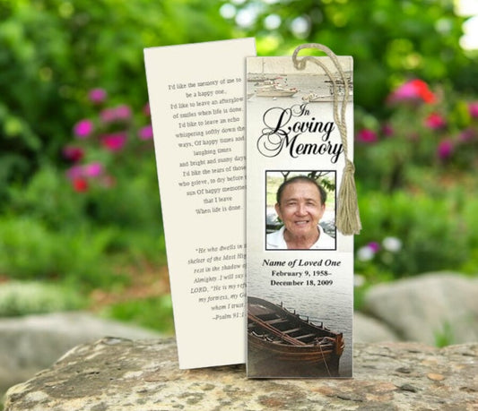 Fishing Memorial Bookmark Template