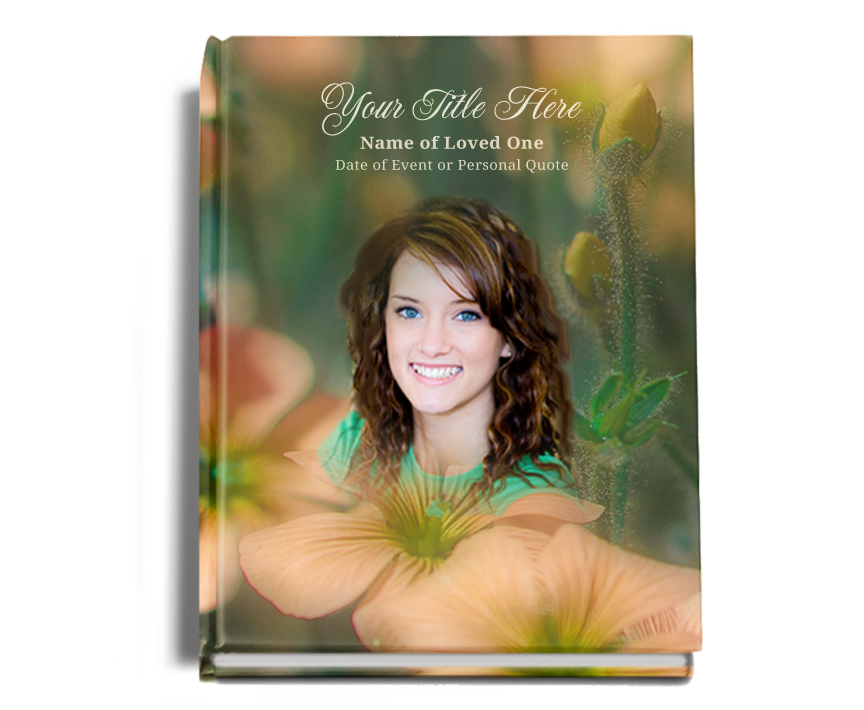 Floral Funeral Guest Book