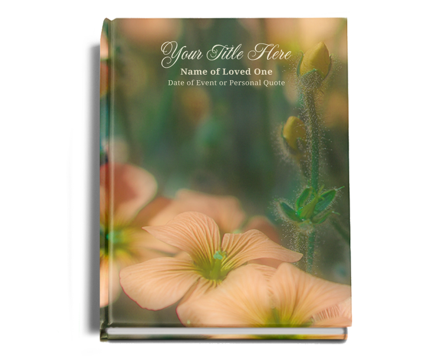 Floral Funeral Guest Book