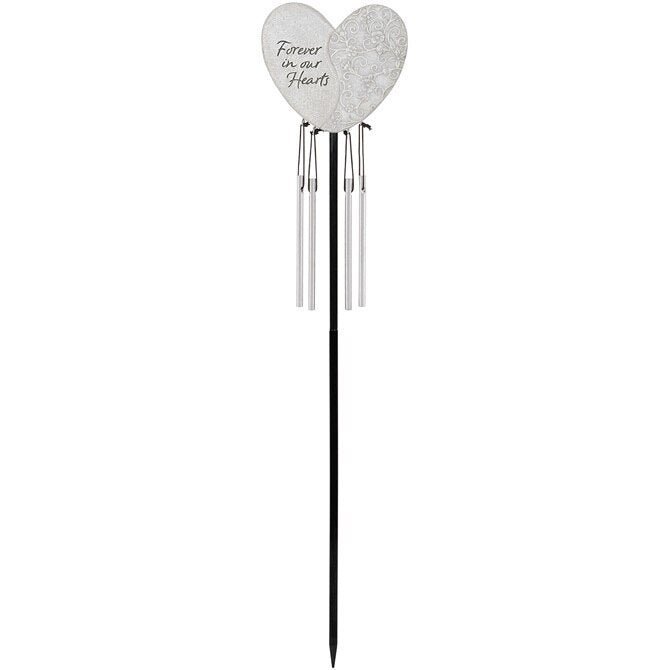 Forever In Our Hearts Garden Chimes Stake - Funeral Program - Site Funeral Programs & Templates