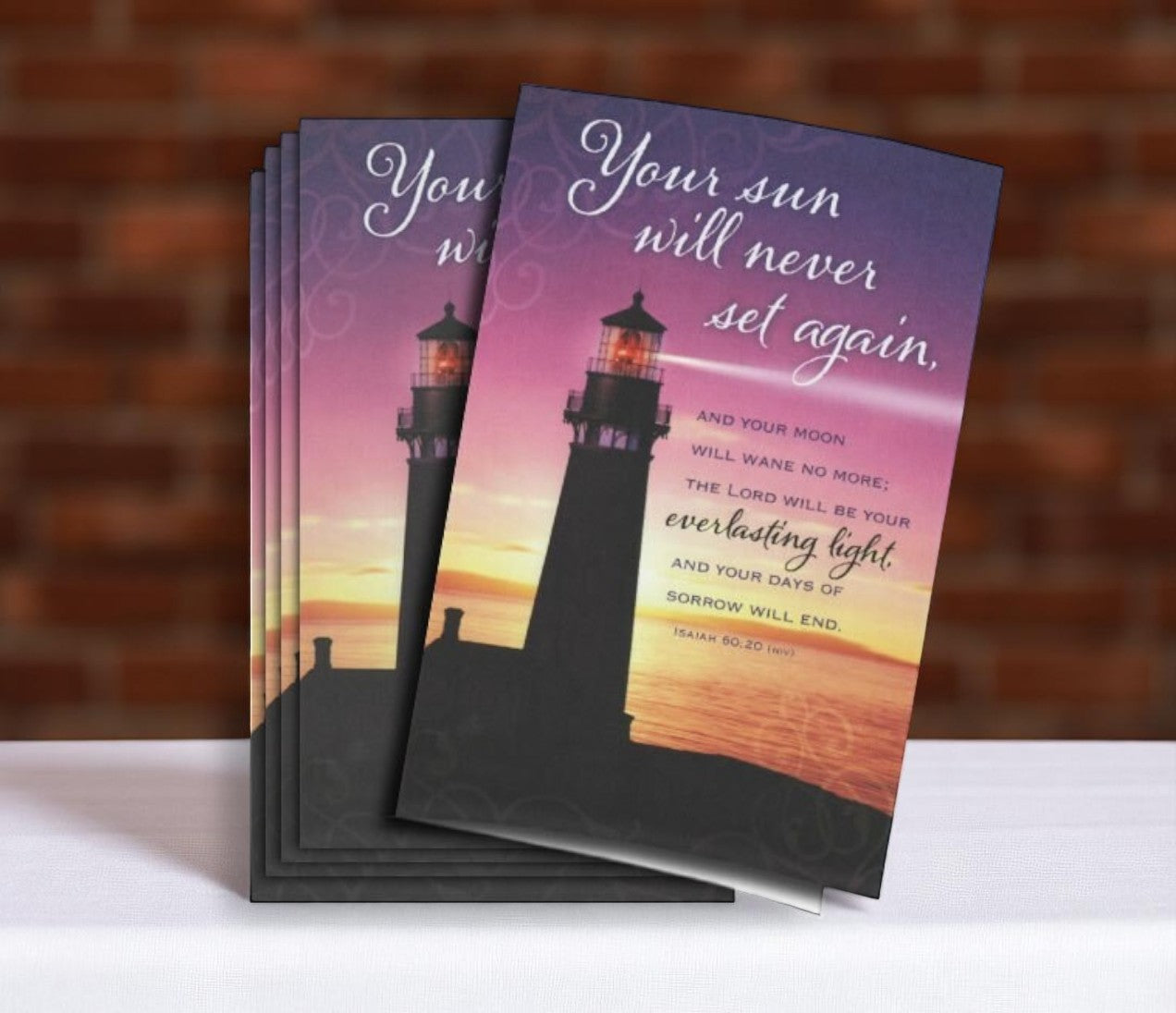 Everlasting Light Funeral Program Paper (Pack of 25)