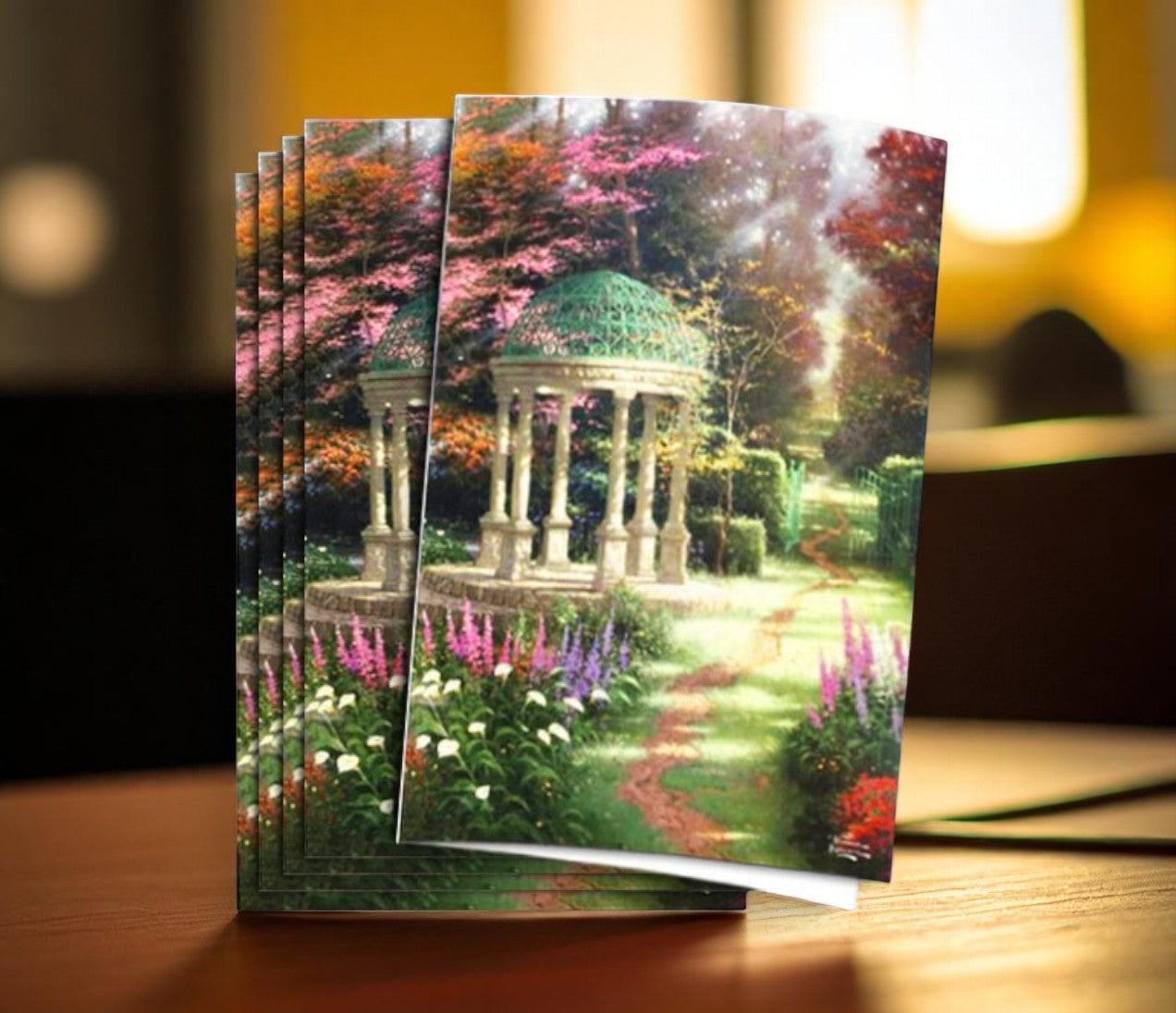 Thomas Kinkade Garden of Prayer Funeral Paper (Pack of 25)