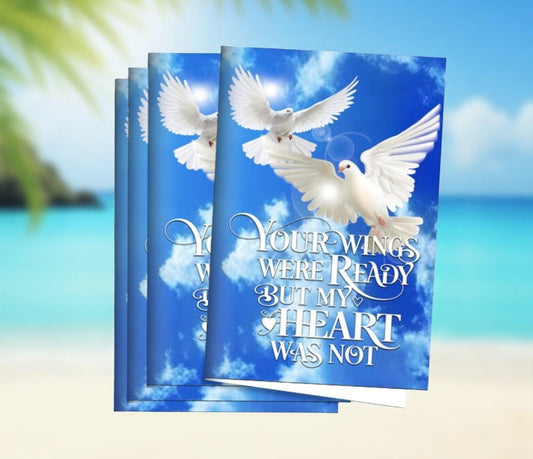 Your Wings Funeral Program Paper (Pack of 25)