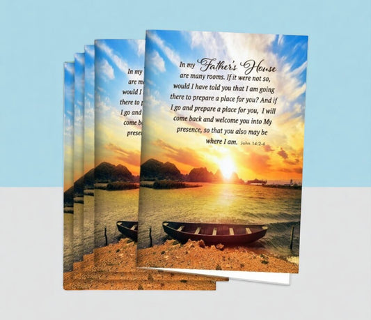 Father's House Funeral Program Paper (Pack of 25)