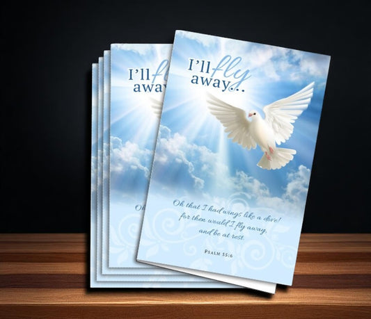 Fly Away Funeral Program Paper (Pack of 25)