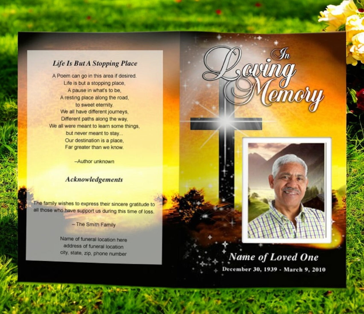 Splendor Funeral Program Template