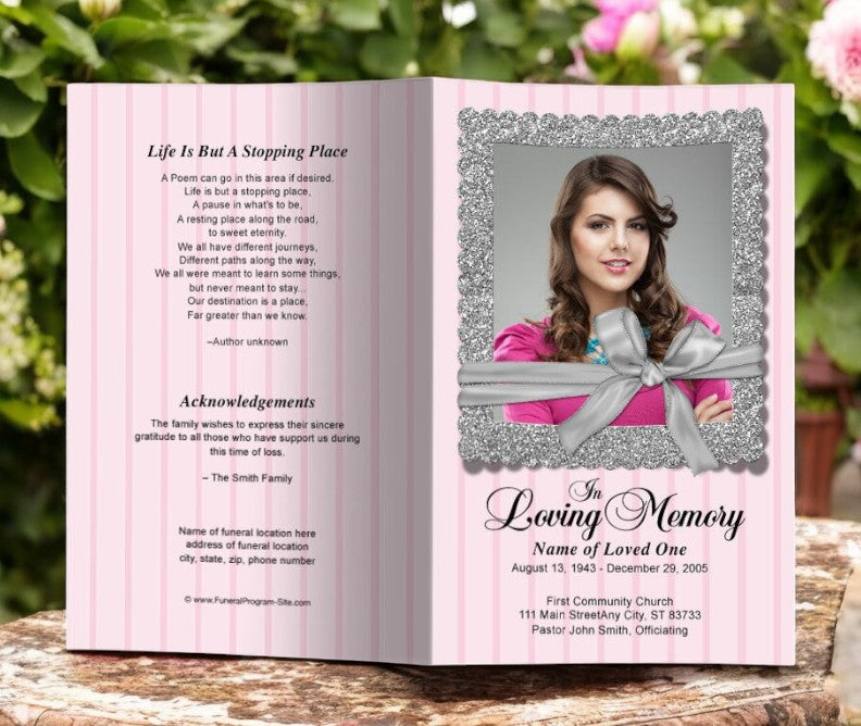 Celina Funeral Program Template
