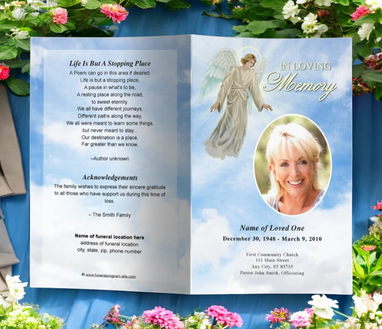 Devout Funeral Program Template
