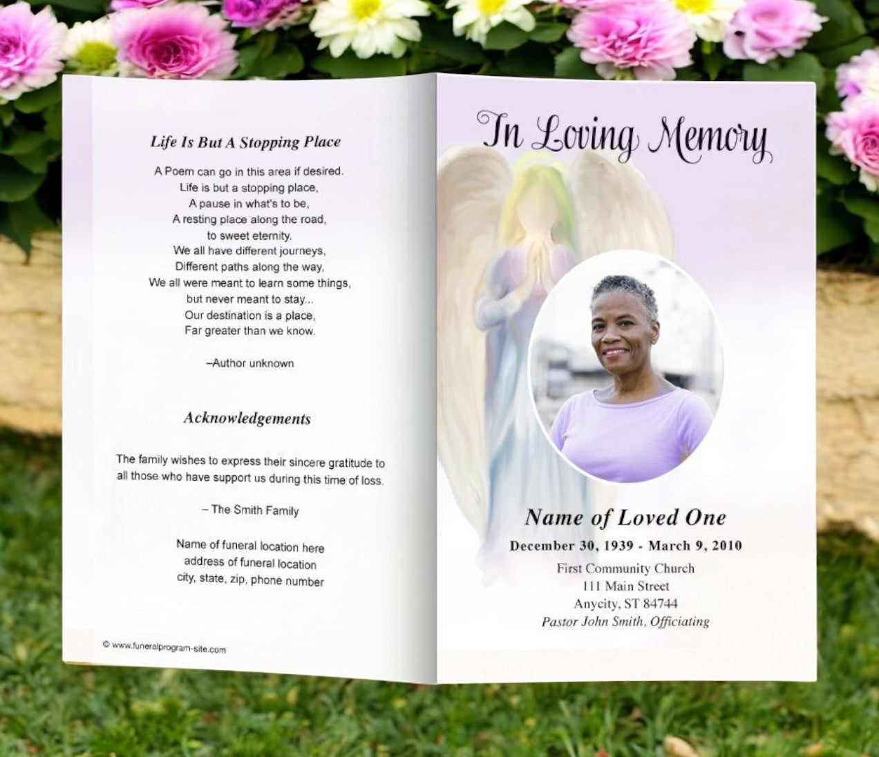 Halo Funeral Program Template