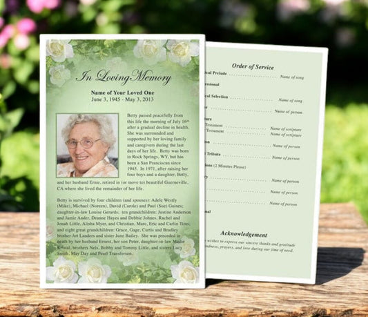Garden Funeral Flyer Template