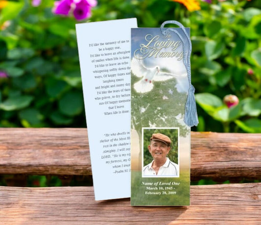 Gardener Memorial Bookmark Template