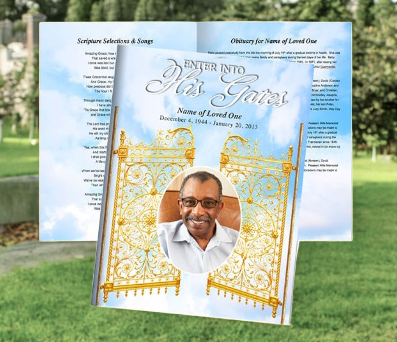 Gates Funeral Booklet Template