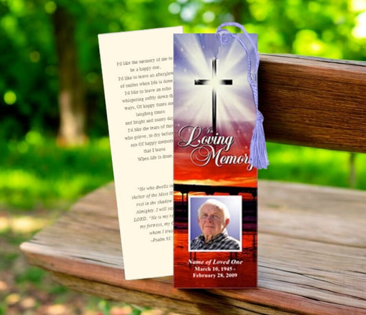 Glorify Memorial Bookmark Template