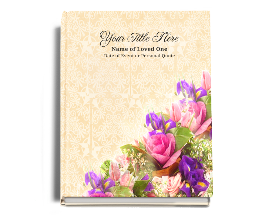 Golden Funeral Guest Book