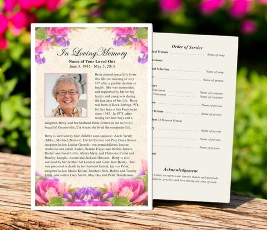 Golden Funeral Flyer Template