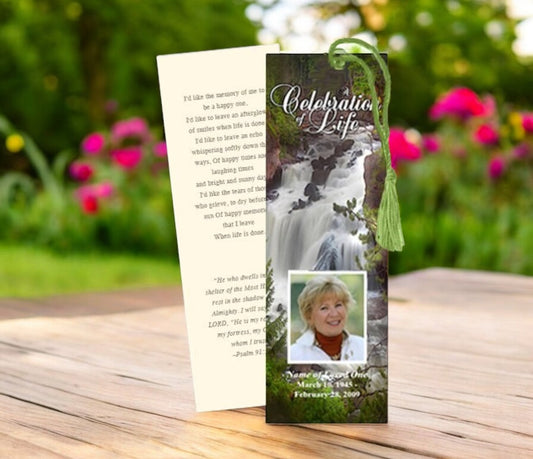 Graceful Memorial Bookmark Template