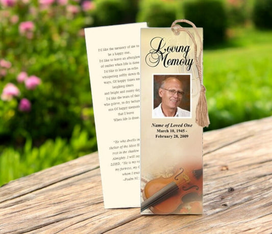 Harmony Memorial Bookmark Template