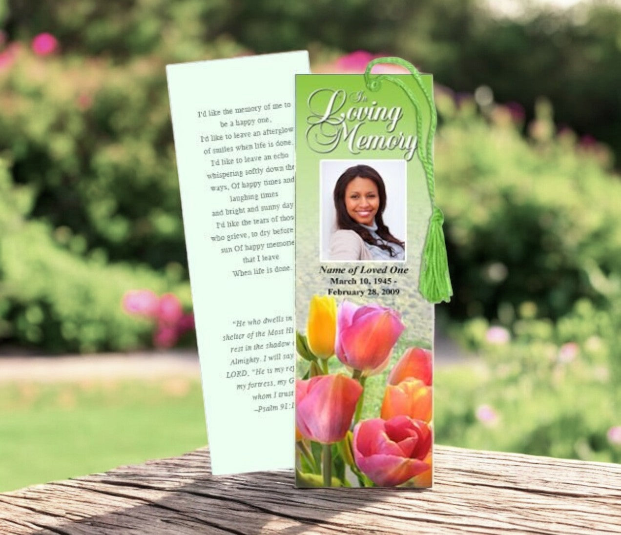 Harvest Memorial Bookmark Template
