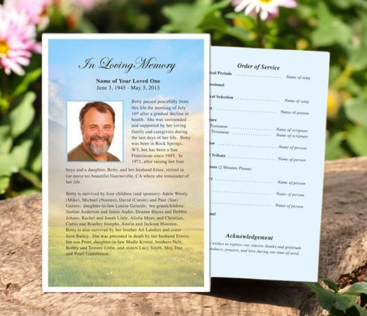 Horizon Funeral Flyer Template