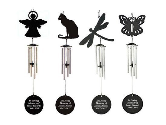 Hummingbird Silhouette In Loving Memory Memorial Wind Chime - Funeral Program - Site Funeral Programs & Templates