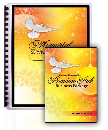 Ultimate Premium 25 Funeral Program Package.