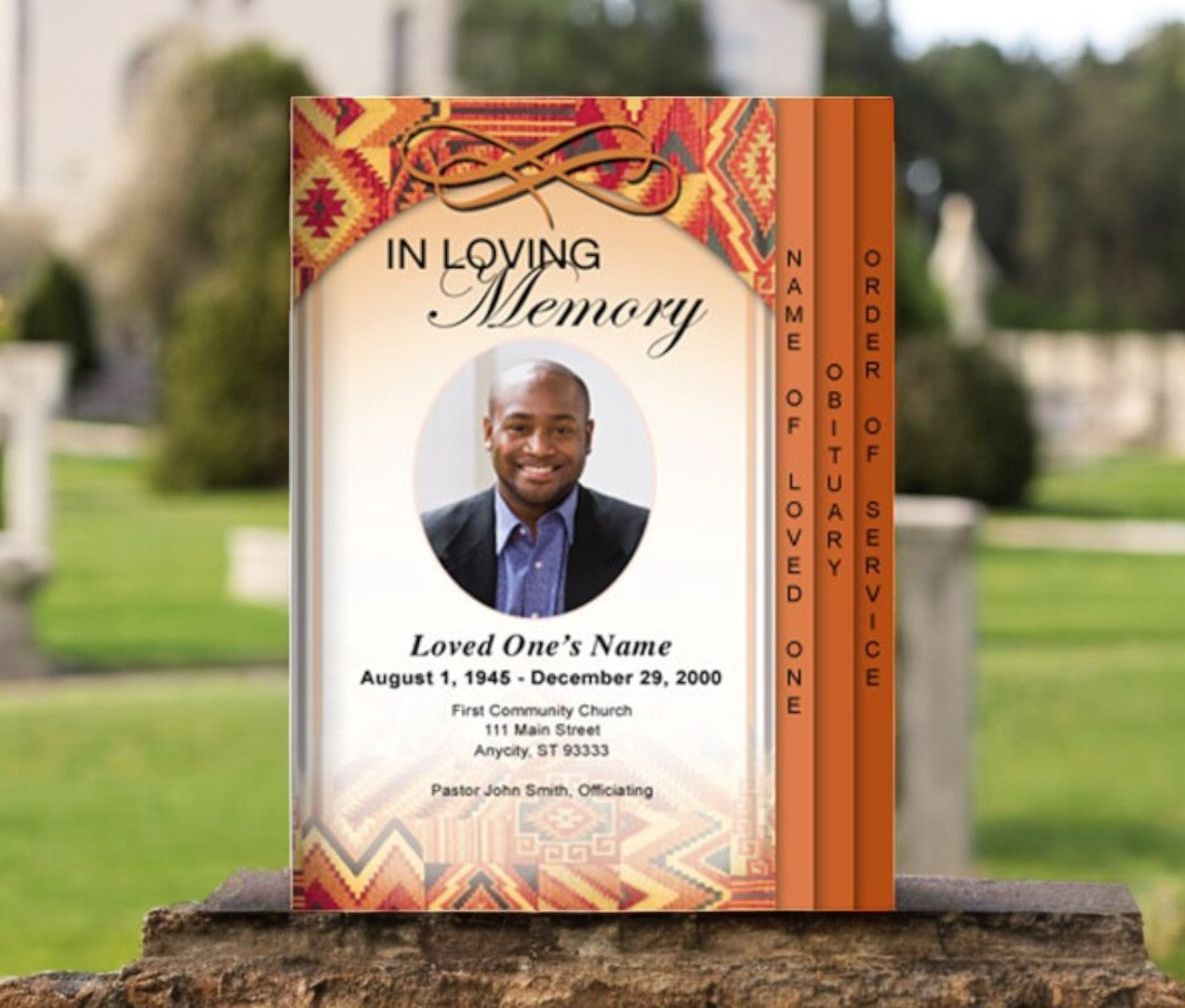 Impala 8-Sided Funeral Graduated Program Template