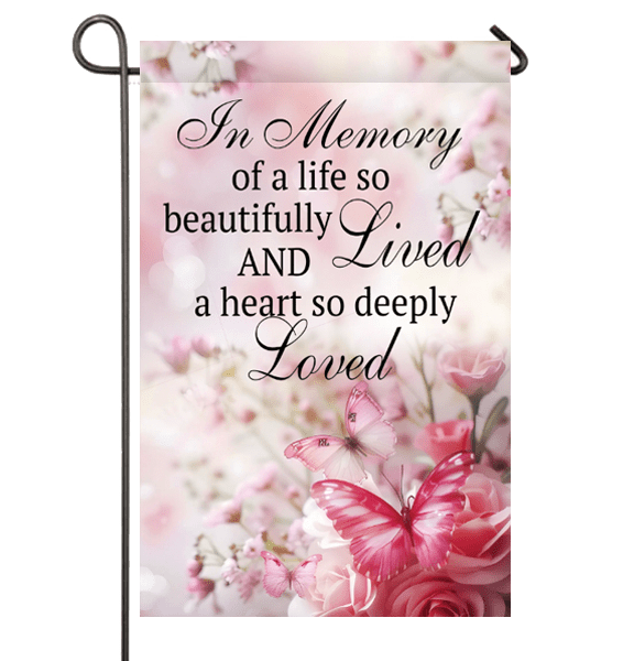 In Memory Garden or Cemetery Flag - Funeral Program - Site Funeral Programs & Templates