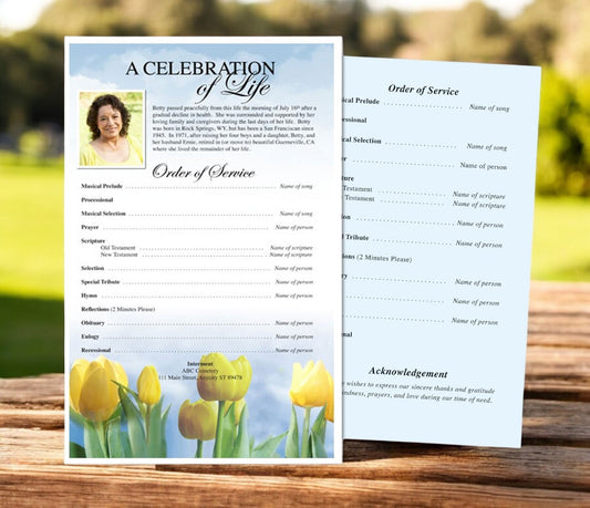 Inspire Funeral Flyer Template