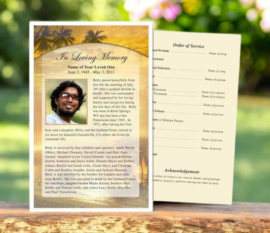 Island Funeral Flyer Template
