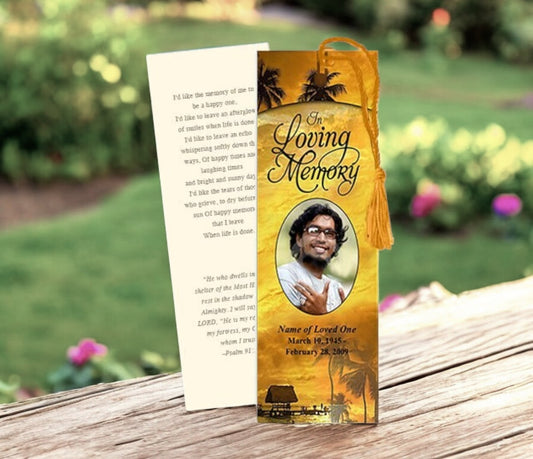 Island Memorial Bookmark Template