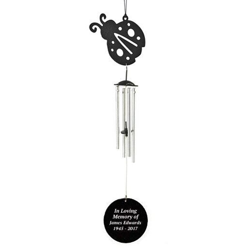 Lady Bug Silhouette In Loving Memory Memorial Wind Chime - Funeral Program - Site Funeral Programs & Templates