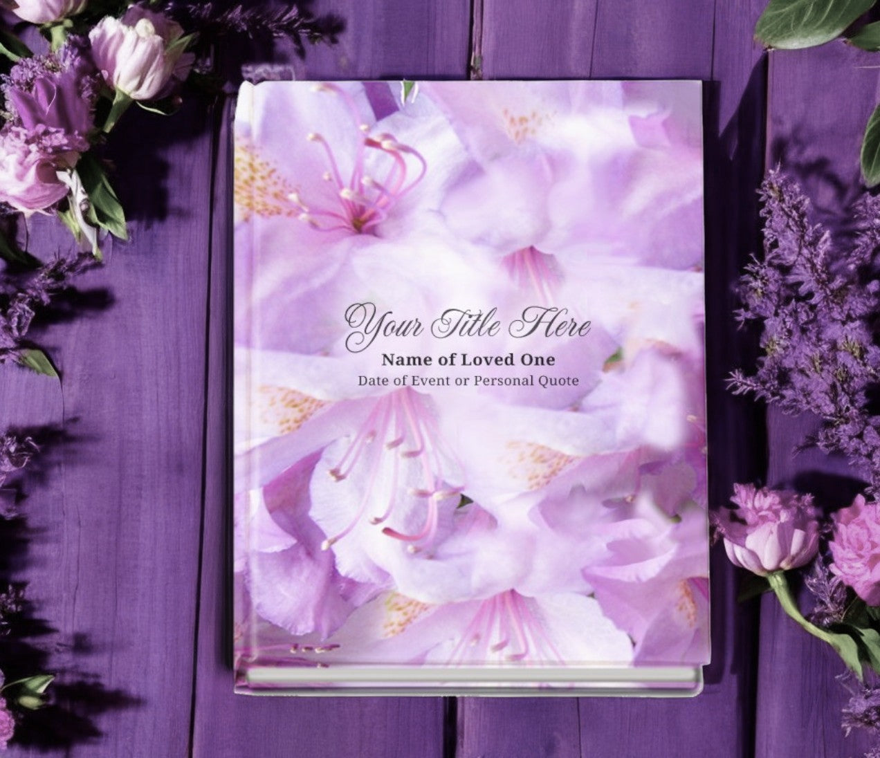 Lavender Memorial Funeral Guest Book