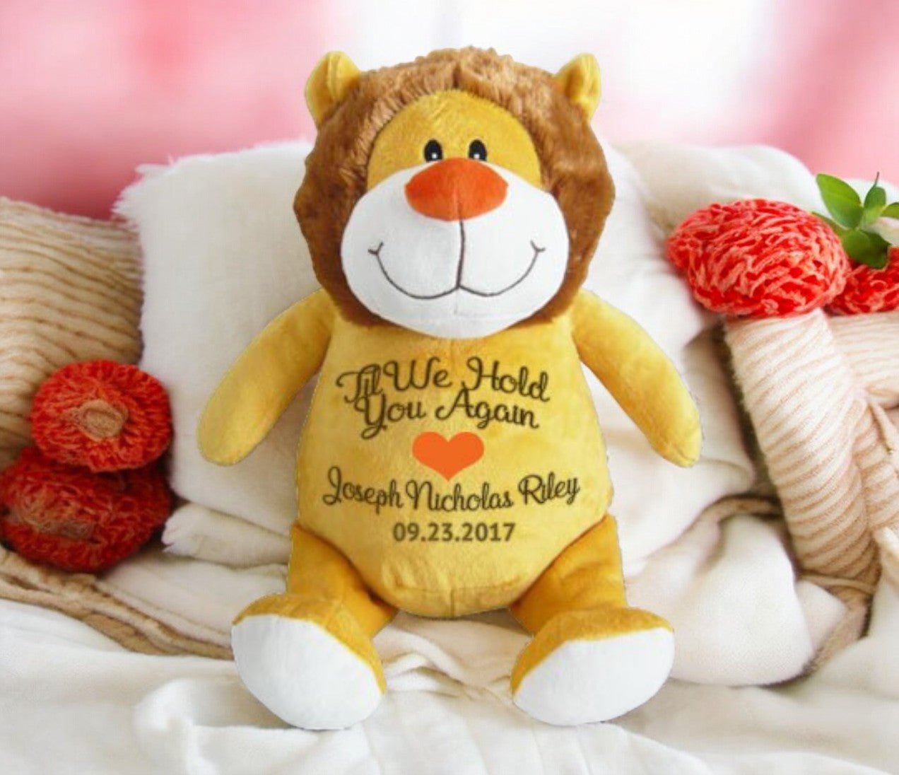Leo Lion Memorial Stuffed Animal - Urn - The Funeral Program Site