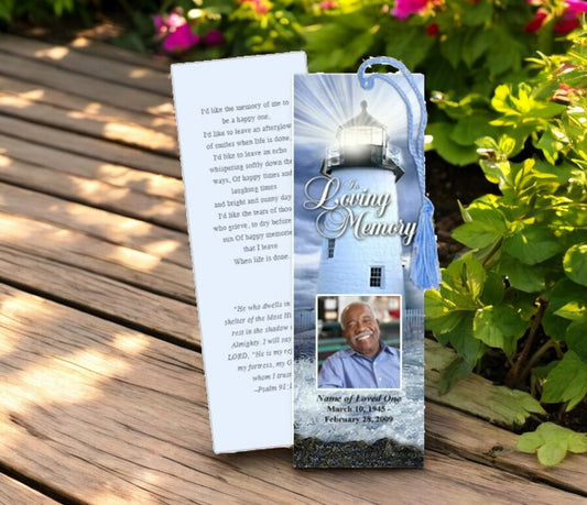 Lighthouse Memorial Bookmark Template