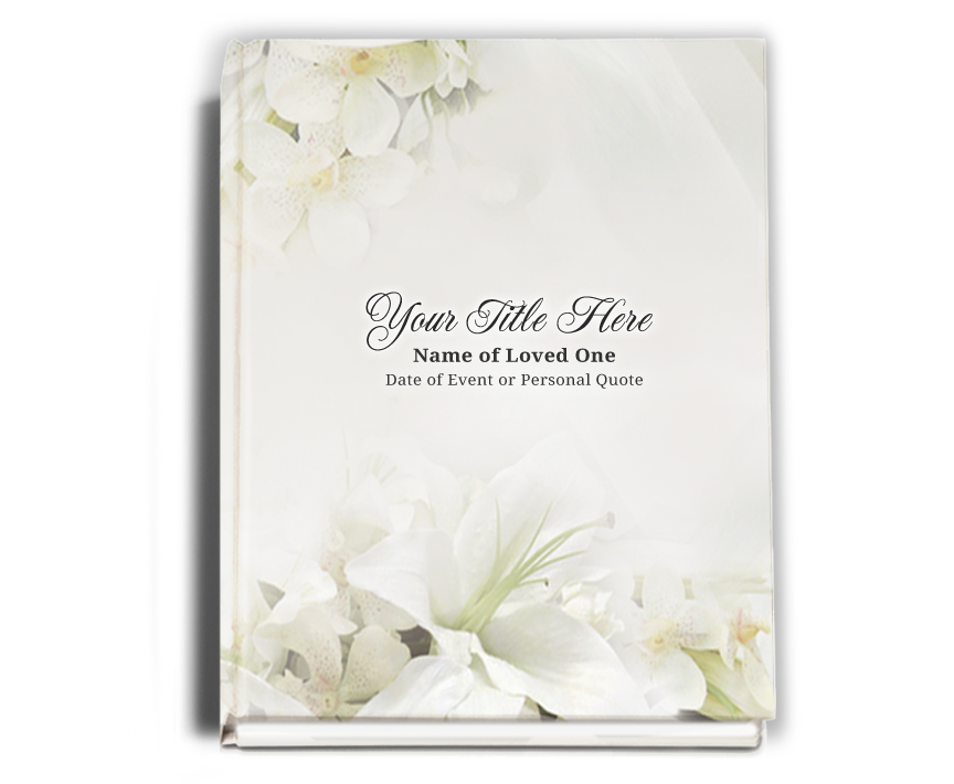Lily Funeral Guest Book